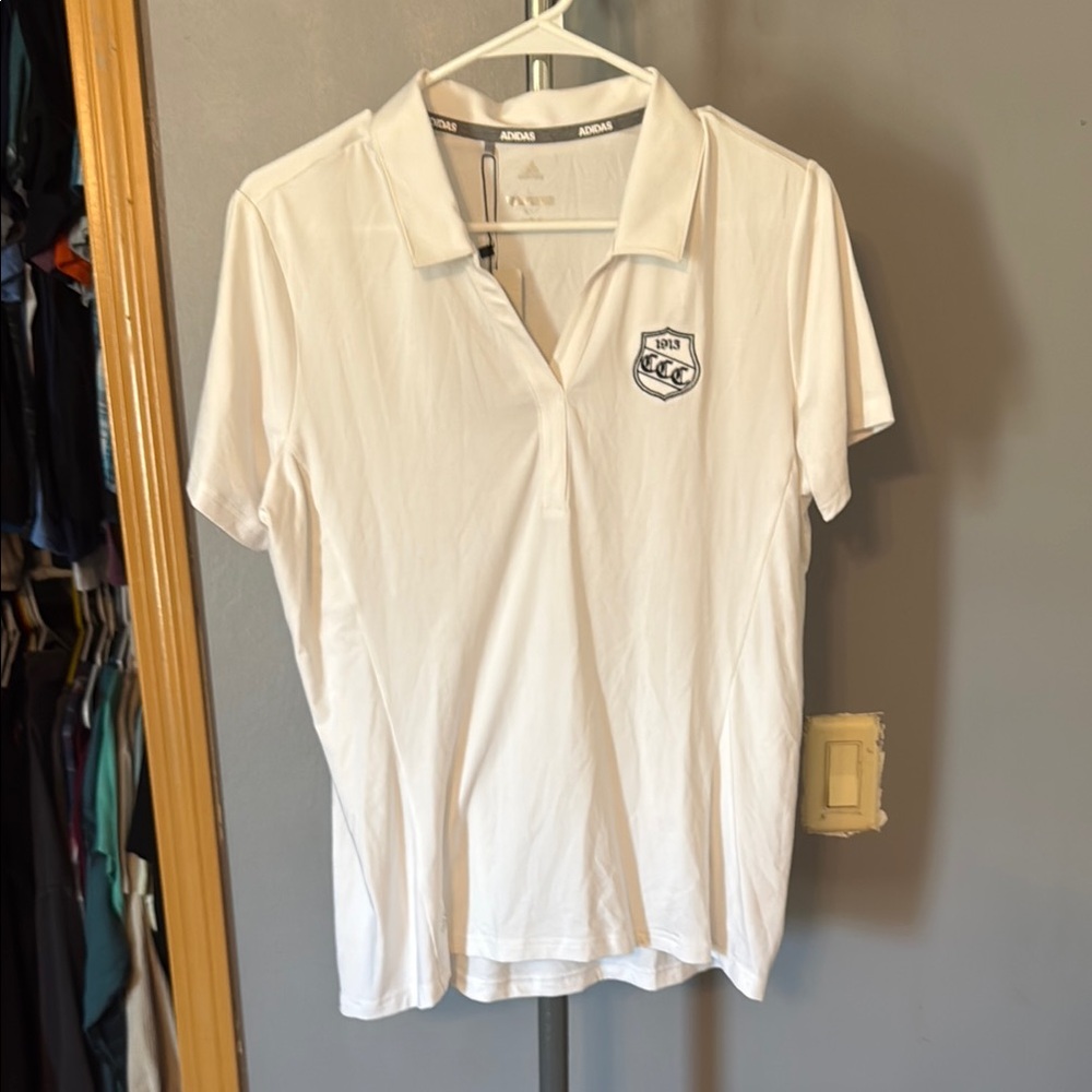 Adidas Women's White Polo Shirt